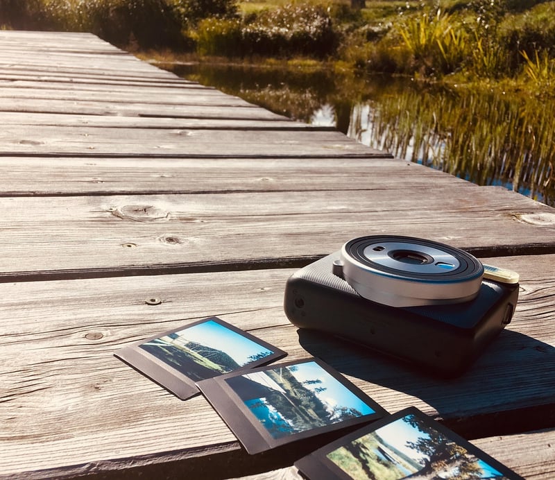Retro Polaroid Photo Display